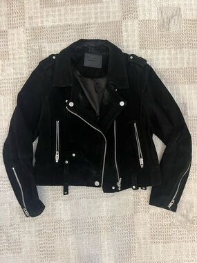 BlankNYC Black Suede Moto Jacket - size XL